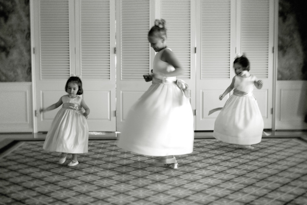 Adorable dancing flower girls - wedding photo by J Garner Photographer